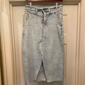 Washed Denim Ana Skirt